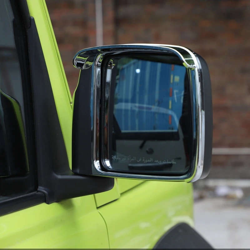 Rear View Mirror Rain Eyebrow Trim Frame Rearview Mirror Rain Brow Cover for Suzuki Jimny