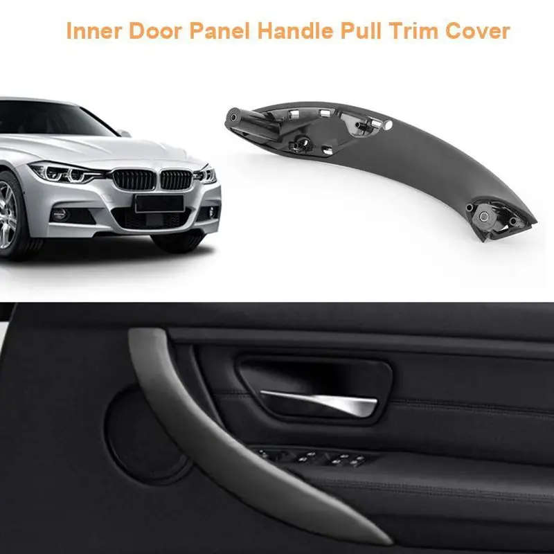 Sedan Inner Door Panel Handle Car Pull Trim Cover for BMW 3 Series F30 Black