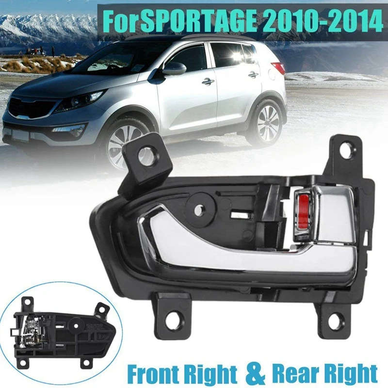 2Pcs Car Left/Right Inside Door Handle for KIA Sportage 2010-14 82610-3W000 82620-3W000