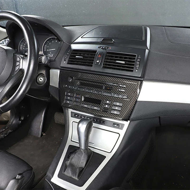 Car Central Control Panel CD Control Switch Panel Frame Radio Panel Auto Accessories for BMW- X3