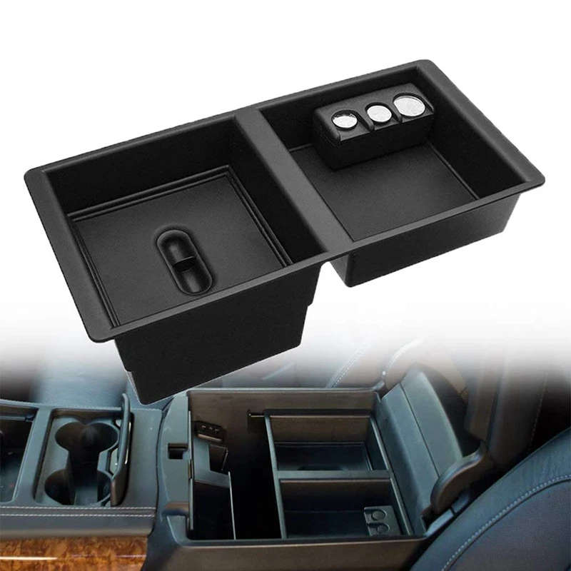 Car Center Console Insert Organizer Tray Armrest Box for Silverado/Sierra/Tahoe/Suburban/Yukon/GMC