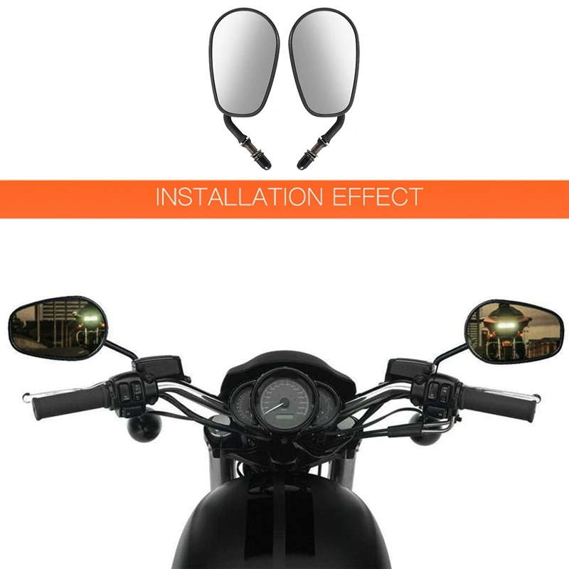 Motorcycle Rear Side Mirror Modified Parts Rearview Mirror for Cruiser Touring XL 883 1200