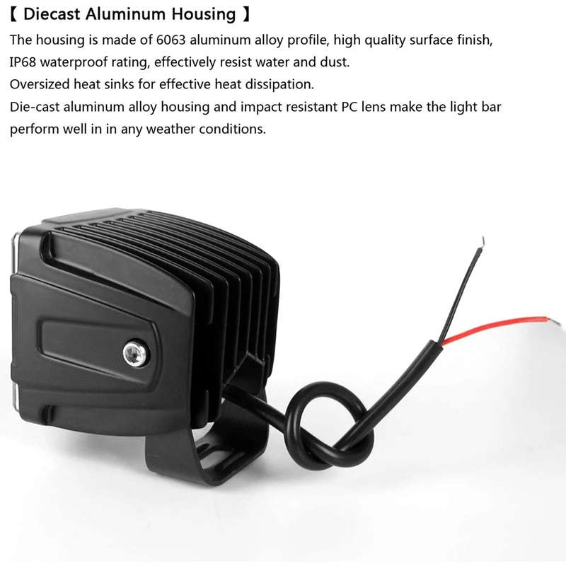 3 Inch Led Work Light for Car 4X4 Off Road Motorcycle Uaz ATV SUV Trucks Flood Led Beam