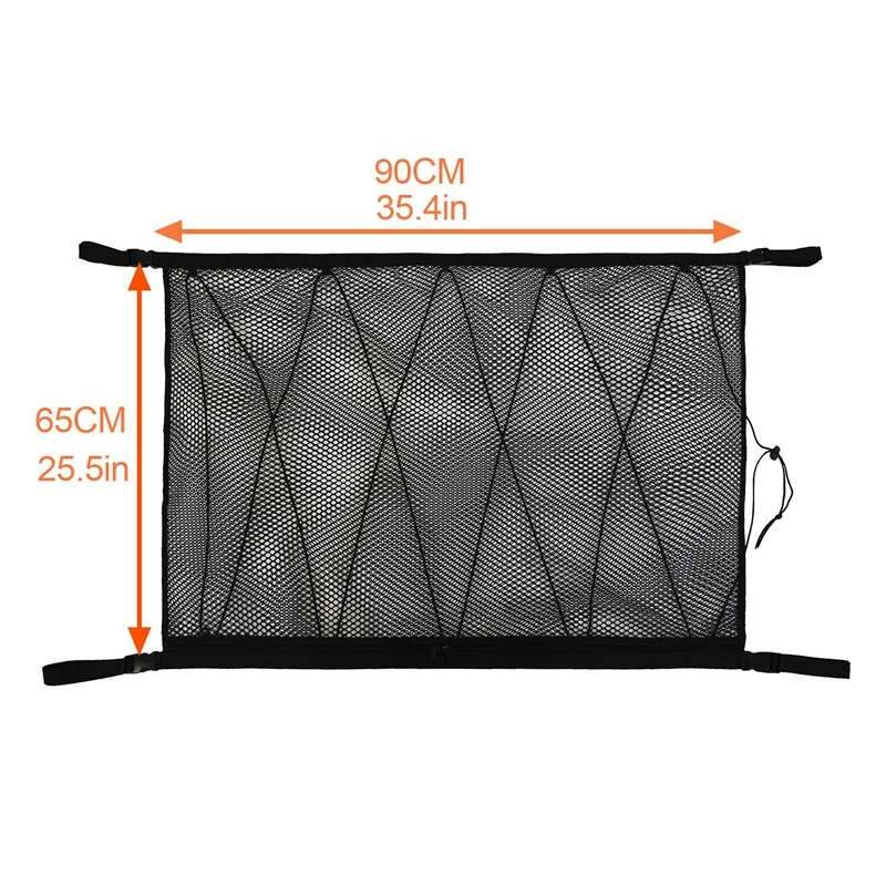 Car Ceiling Storage Net Pocket Roof Interior Cargo Net Bag Car Trunk Storage Pouch Sundries