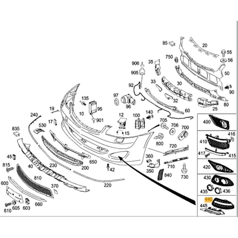 Fog Light Trim Driving Lamp Set for Mercedes Benz W221 S550 2007-13 S400 Left 2218851722 Right
