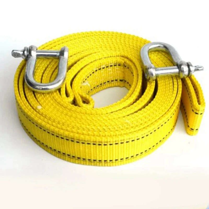 5M 5T Car Electric Winch Rope Off-Road Vehicle Tow Rope with U-Shaped Hook Tow Strap for Cars