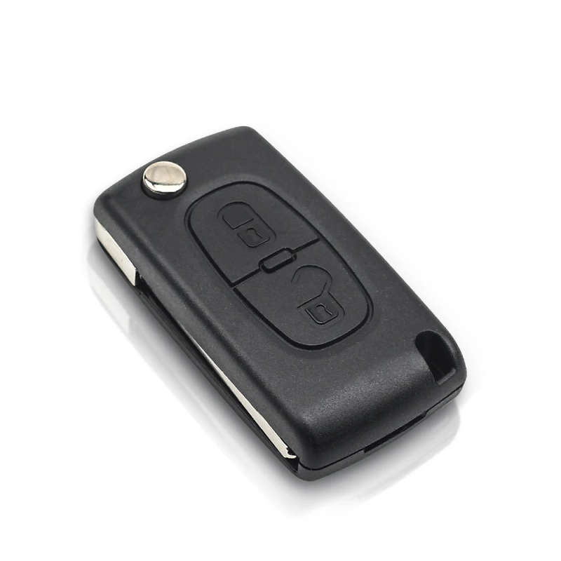 2 Buttons Auto Car Remote Key Fob ID46 Chip For Peugeot 207 307 308 407 807 433MHz VA2 Blade