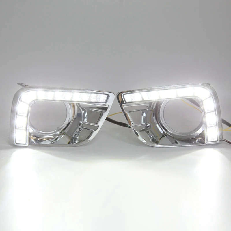 Car LED DRL Daytime Running Lights Fog Head Light for Toyota Land Cruiser 2700 Prado FJ150 LC150