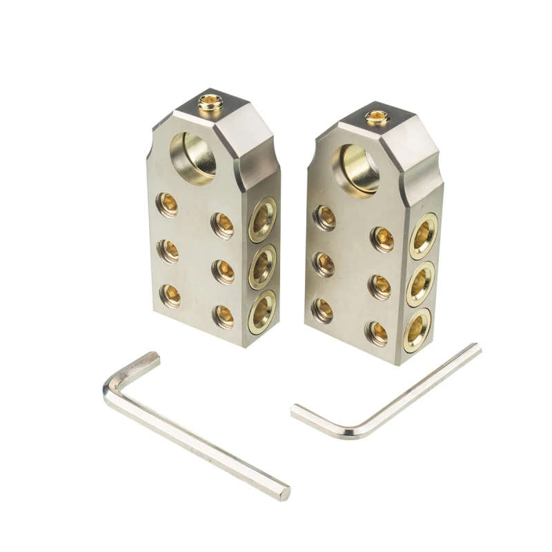 1 Pair Car Battery Chuck Battery Pile with M8 / M10 Wrench