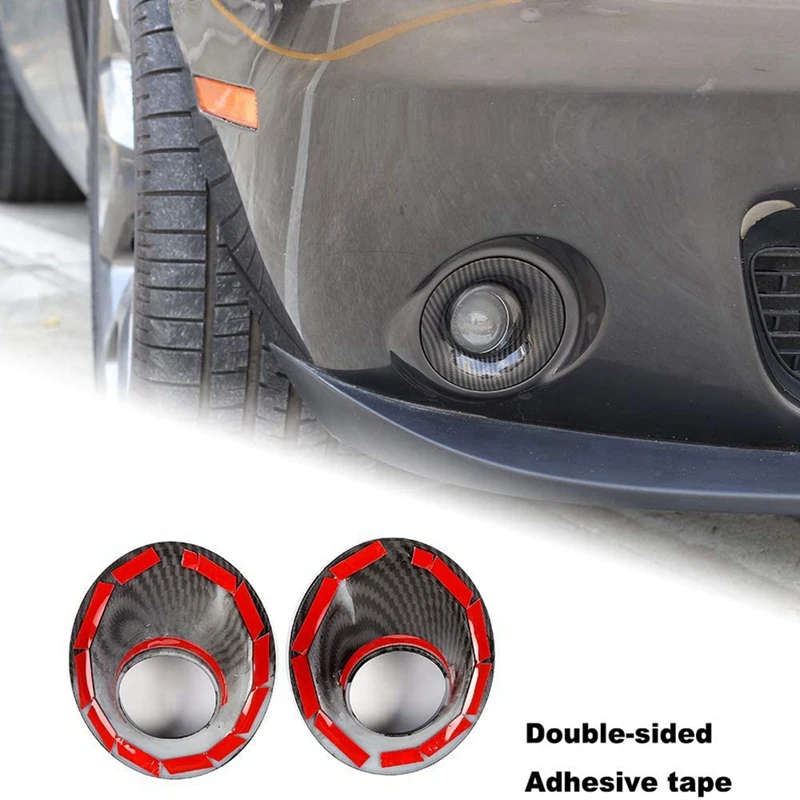 For Dodge Challenger 2015-2021 Front Fog Light Lamp Cover Trim Decorative Frame Stickers