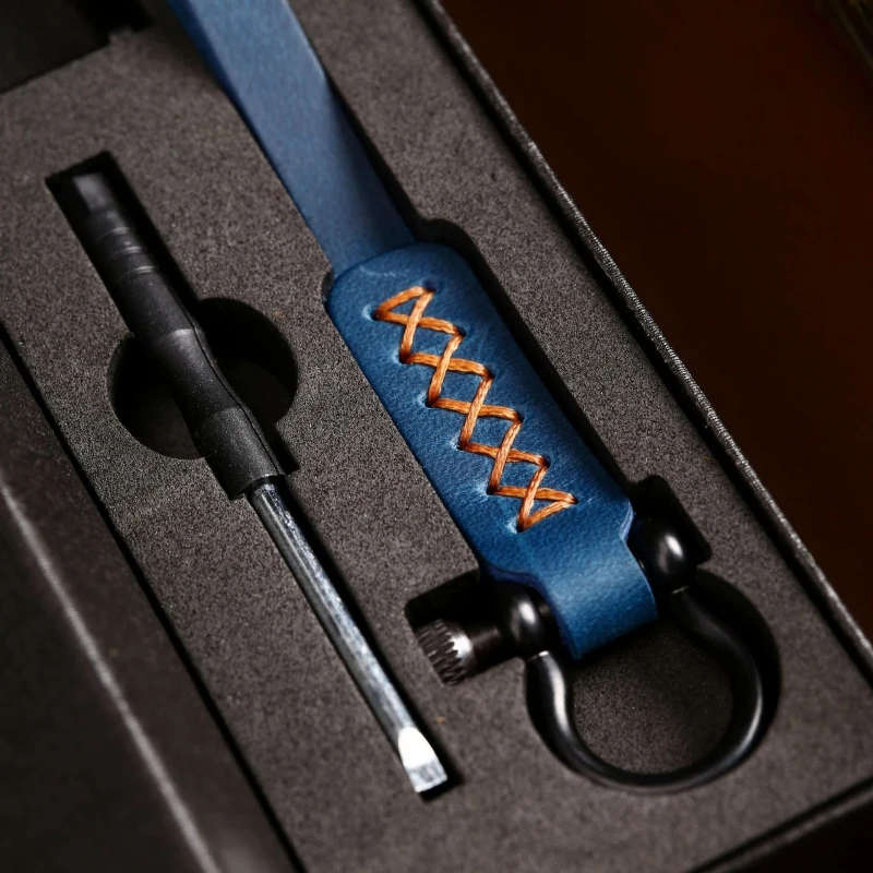 Car Keychain Leather Long Key Rope Ring