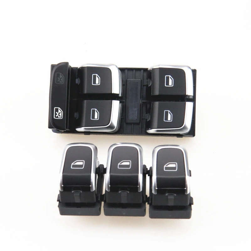 8KD959851A Chrome Window Main Control Passenger Side Switch Button for - A4 Q5 B8 8KD959855A