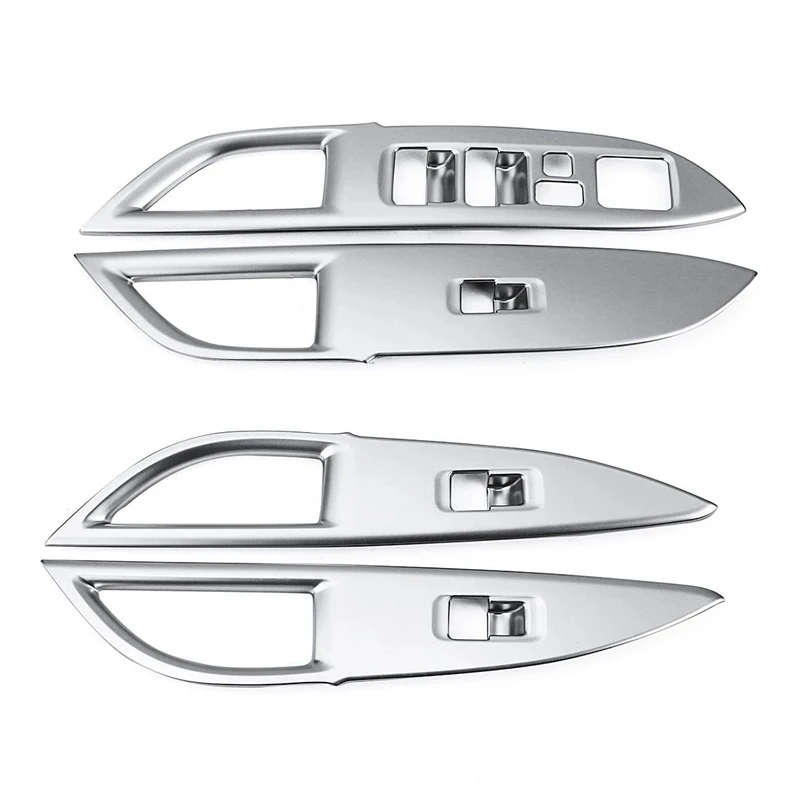 Car Chrome Door Window Armrest Switch Button Knob Panel Cover Trim Decoration for Mitsubishi