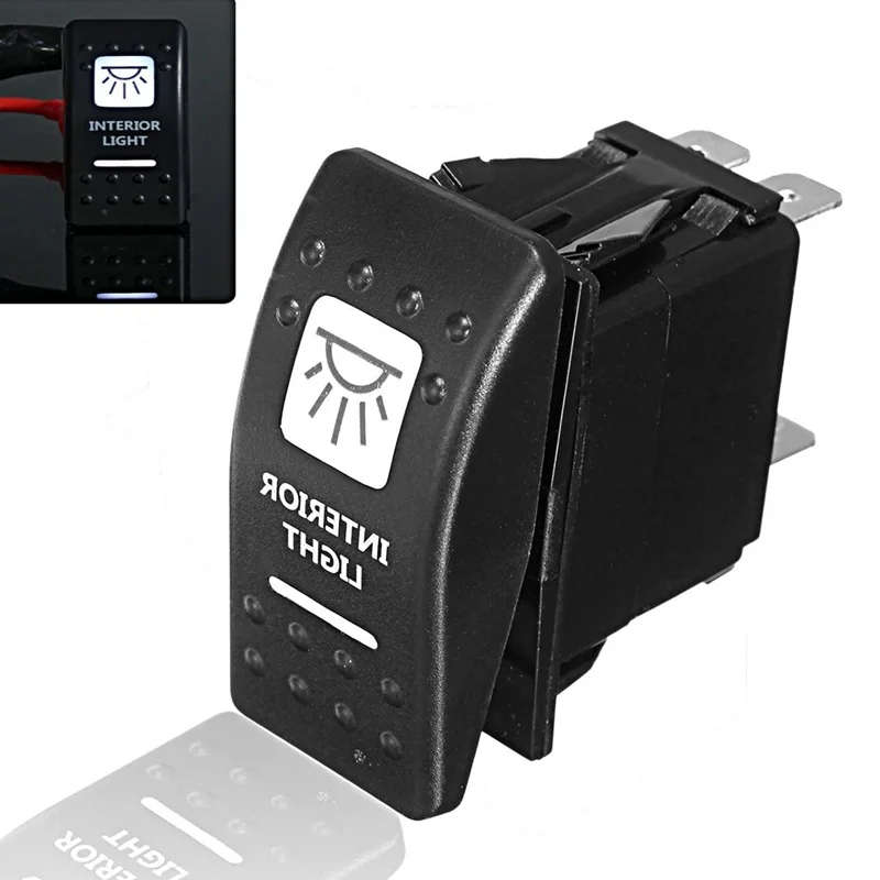 1PCS Interior Light Rocker Switch White For UTV ATV Off-Road Can-Am Maverick X3
