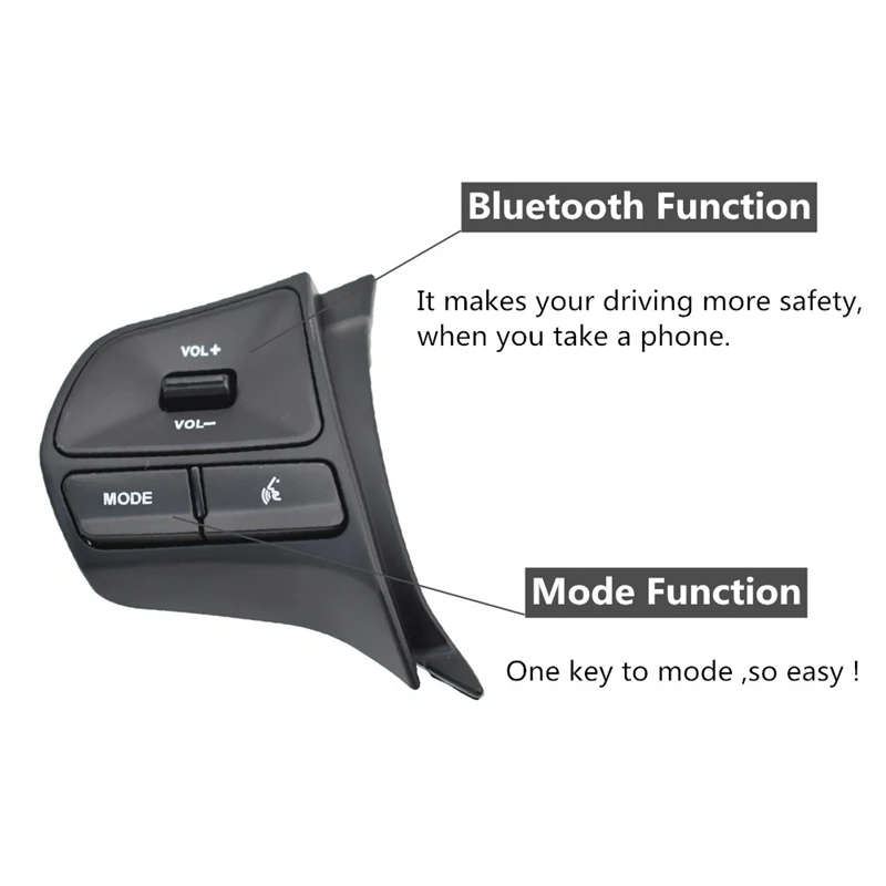 Car Steering Wheel Control Button for KIA K2 RIO 2011-2014 Audio Bluetooth Phone Volume Switch
