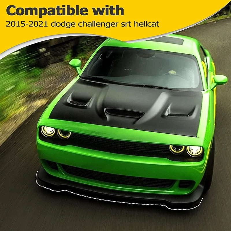 Front Bumper Lip Splitter Protector, for Dodge Challenger SRT Hellcat 2015-2021