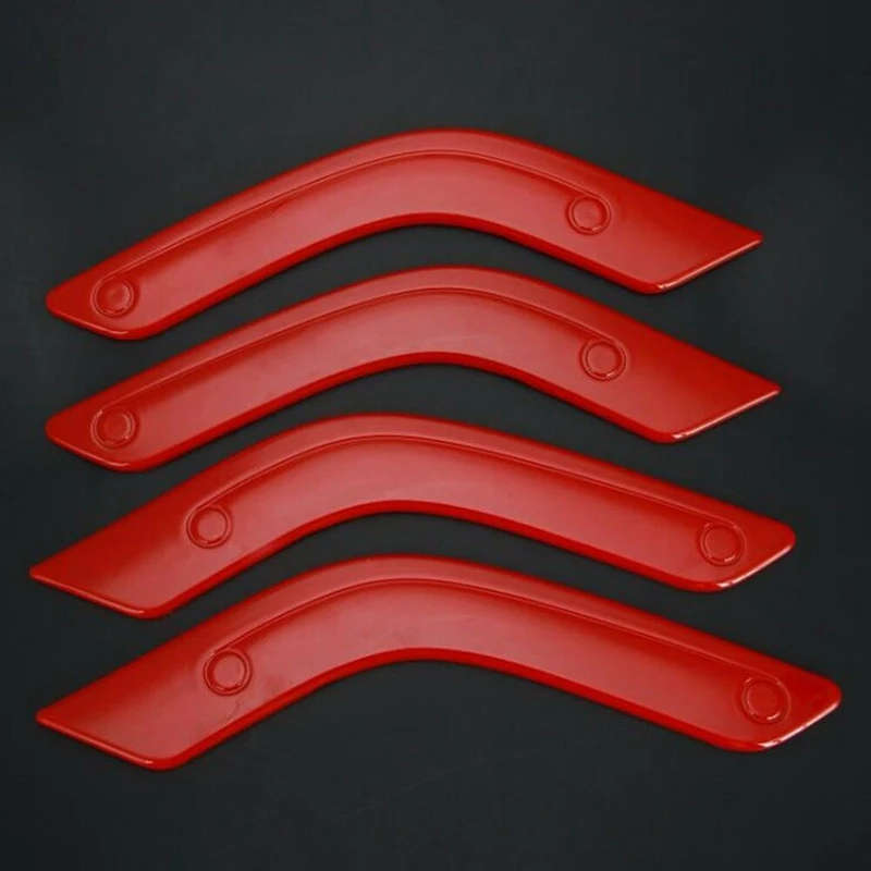 Red ABS Car Inner Door Handle Cover Trim Fit for 2011-2018 Jeep Wrangler JK 4Dr