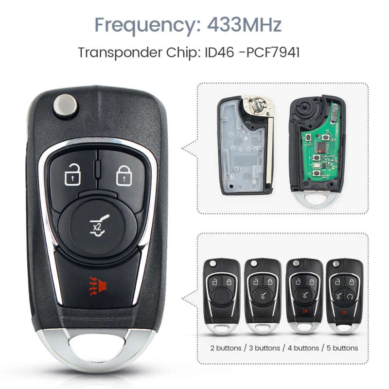 Modified Car Remote Key Flip For Opel Vauxhall Astra J Corsa E Insignia Zafira C 2/3/4/5 Buttons