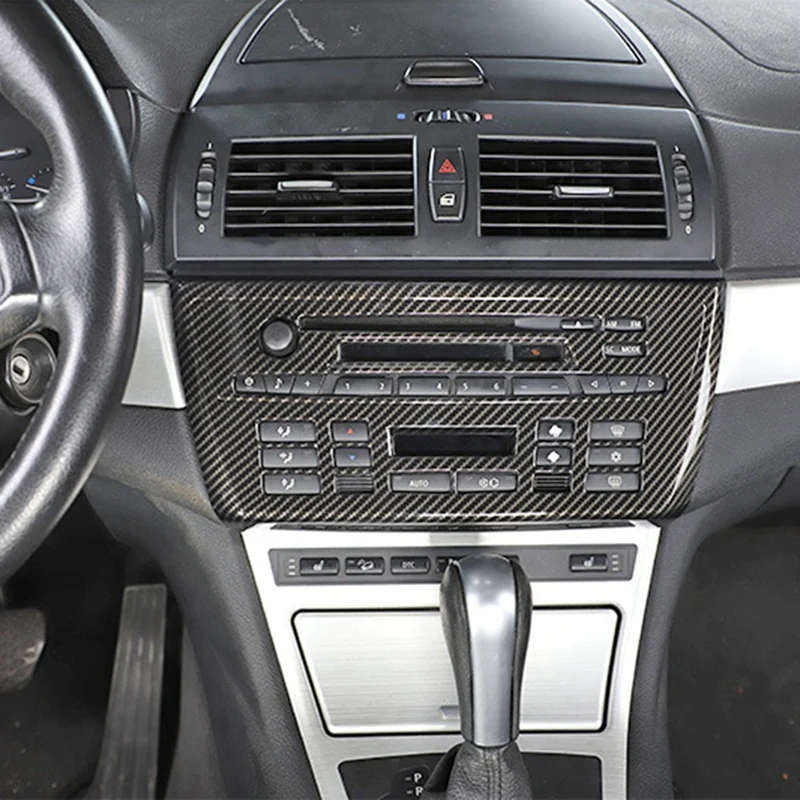 Car Central Control Panel CD Control Switch Panel Frame Radio Panel Auto Accessories for BMW- X3