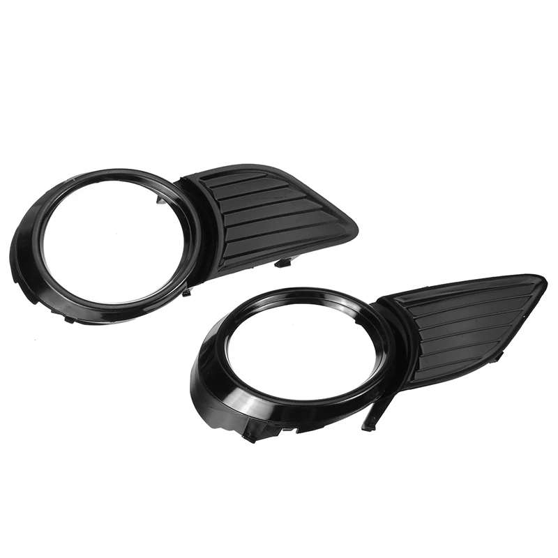 1 Pair Car Black Front Fog Light Lamps Frame Covers for Toyota Sienna XLE/LE 2011-2017