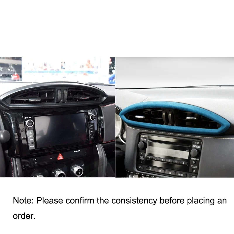 Car Suede Wrap Middle Air Outlet Cover for Subaru BRZ / Toyota 86 2013-2020 Decorate Sticker