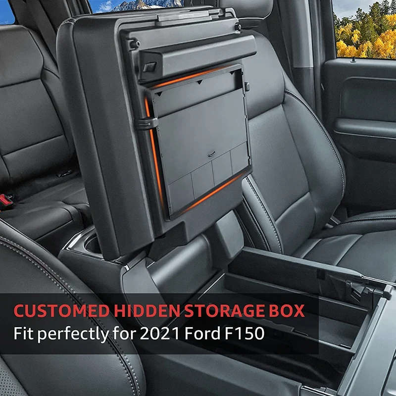 Center Console Organizer Fit for 2021 Ford F150 F-150 Armrest  Storage Box Tray