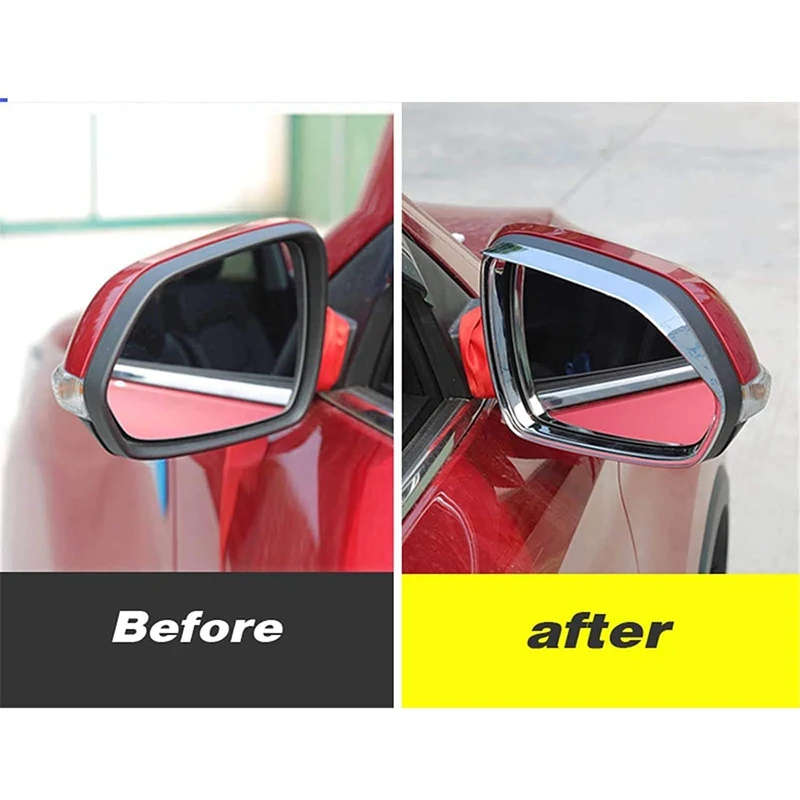 Car Side Rear view Mirror Rain Eyebrow Shield Guard Cover Trim Frame for MG6 MG ZS 2017-2020