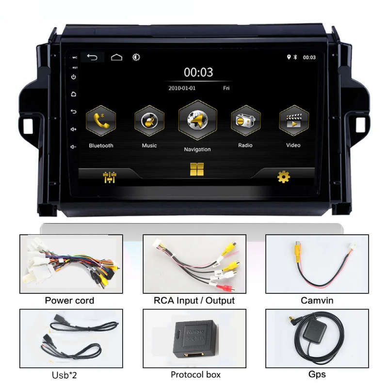 Android 8.1 Car AM Radio Player For TOYOTA Fortuner 2 2015-18 Double Recording RDS