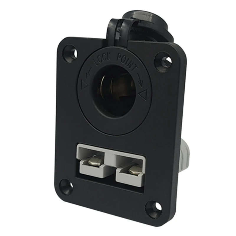 2X Anderson Plug C-Igarette Lighter Socket Charger Flush Mount Recessed Plate
