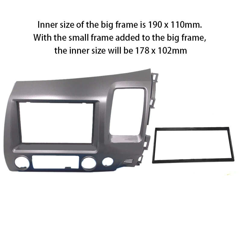 for Honda Civic 2006-2011 Stereo Radio Double 2 DIN Dash Kit Fascia Dash Panel Trim-RHD