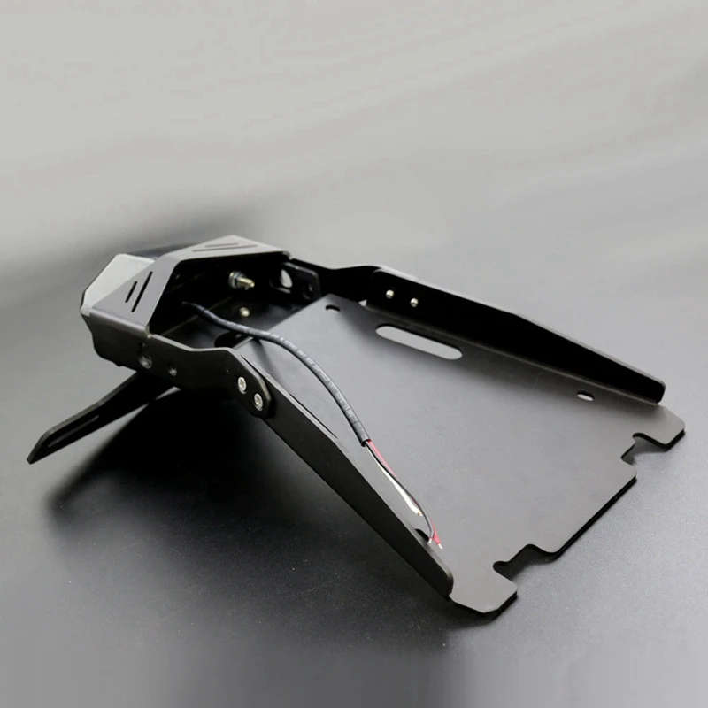Motorcycle Black Tail Mount License Plate Bracket Brake Rear Lamp Taillight for-BMW R NINE T R9T