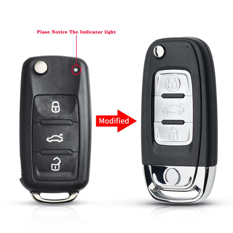 Remote Key Shell For VW VOLKSWAGEN Golf 6 2010G Jetta Beetle Polo Sedan 2011-16 Tiguan Car Key Case