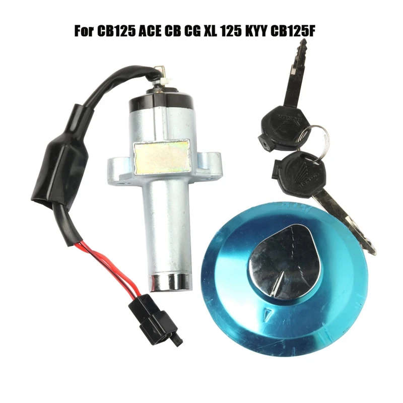 Ignition Switch Fuel Gas Cap Lock Key Set for Honda CB125 ACE CB CG XL 125 KYY CB125F CBT125
