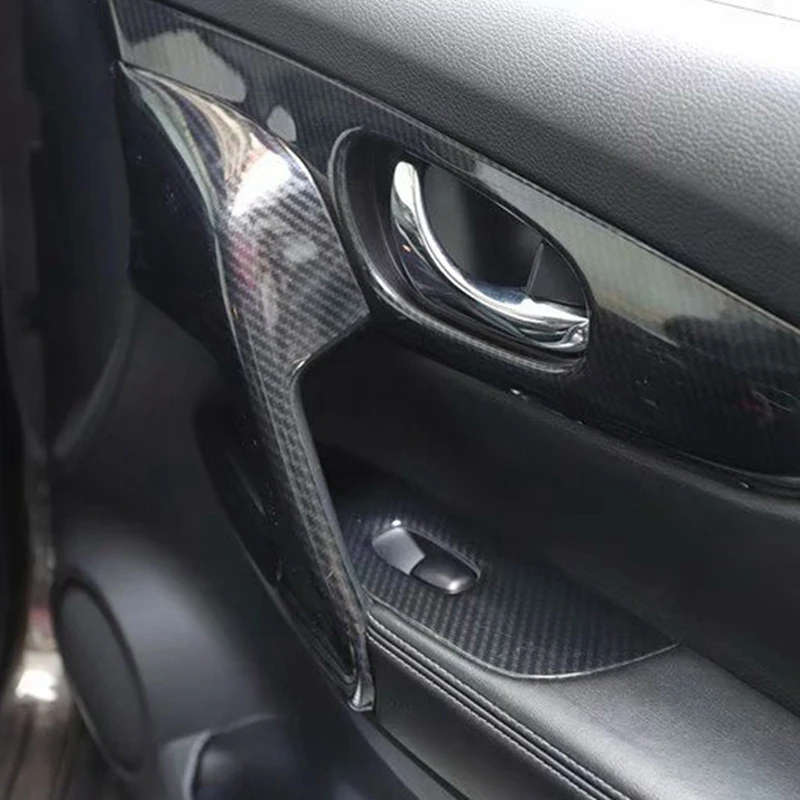 Car Interior Door Handle Grab Cover Trim for Nissan X-TRAIL 2017-20 Frame Accessories