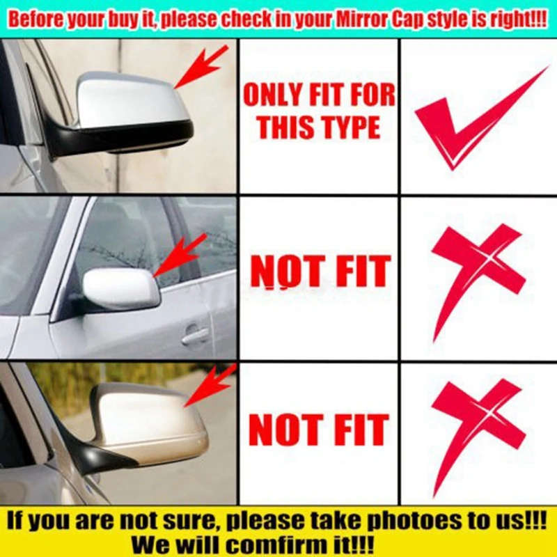 Rearview Mirror Cap Wing Side Mirror Cover for 5 Series 6 Series 7 Series F07 Gran Turismo