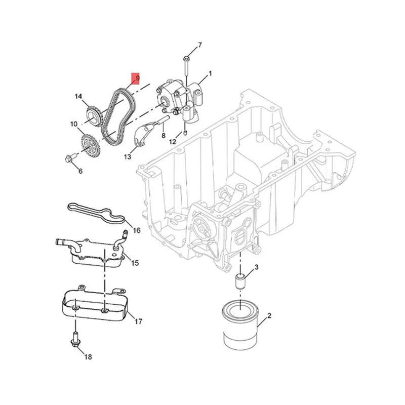 Timing Belt Oil Pump Drive Belt For MG ZS HS GT ROEWE 350 MG5