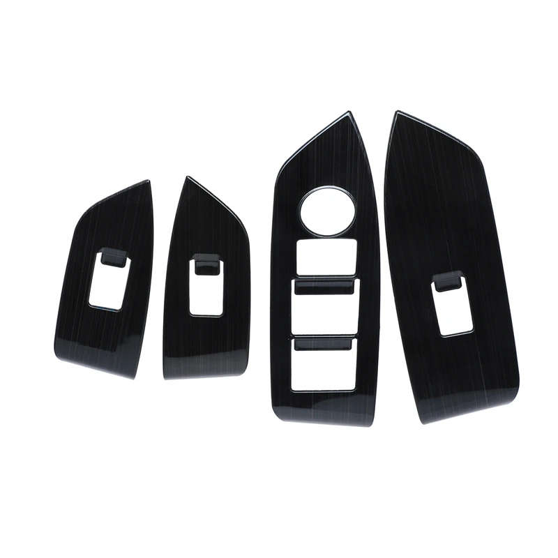 Black Window Lift Switch Panel Protection Cover Trim Inner Door Armrest for Mazda CX-5 CX5 2017-18