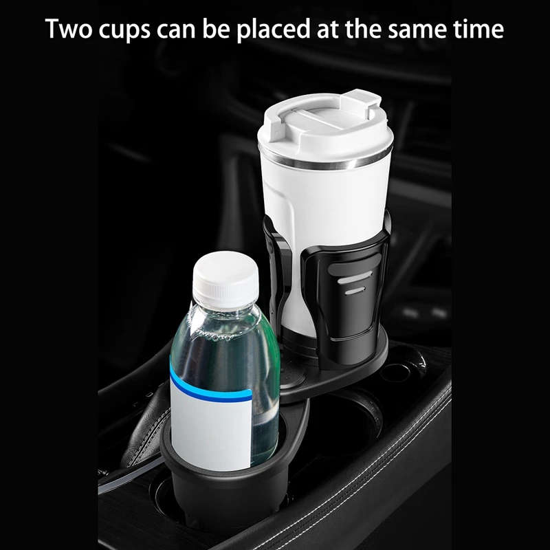 Car Cup Holder Expander Adapter Dual Cup Drink Holders Extender Insert for Car
