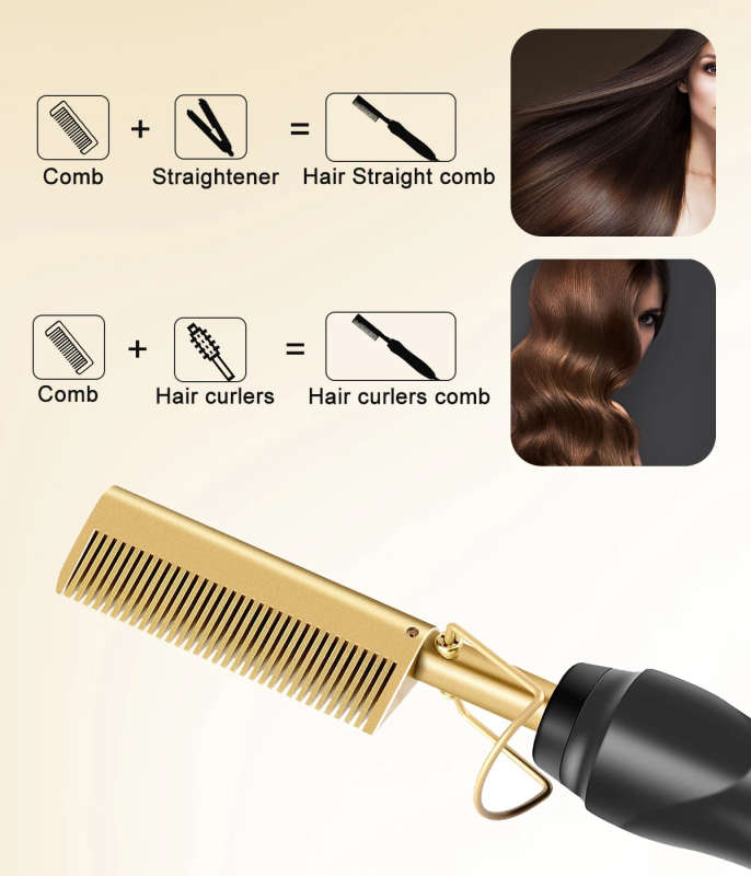 High heat ceramic straightening hair brush