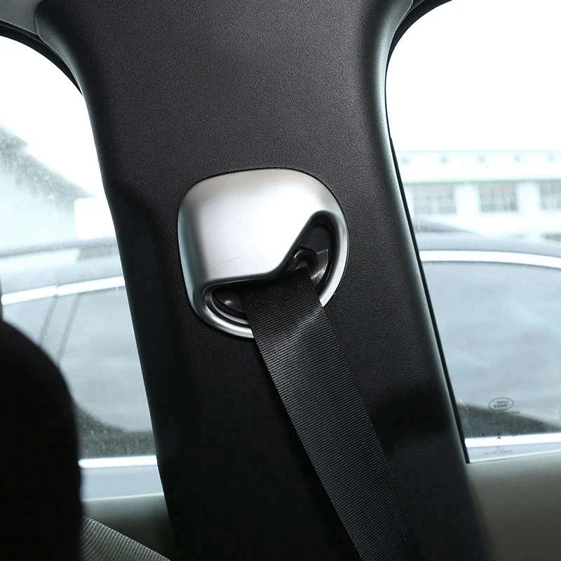 for Land Rover Defender 110 Car Styling ABS Chrome Car Front Row Seat Belt Decorative Cover Stickers