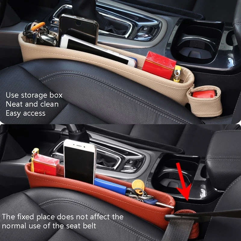Car Seat Clamp Storage Box Seat Crevice Storage Bag