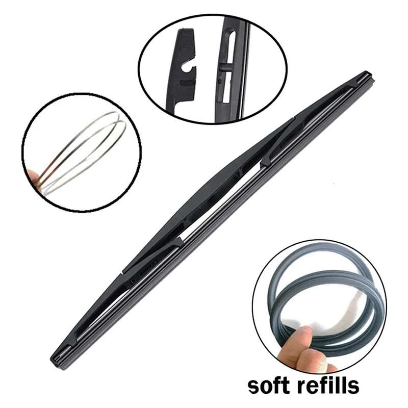 Car Front and Rear Wiper Blade Kit Windshield Wiper Strip for Mitsubishi ASX Outlander Sport RVR