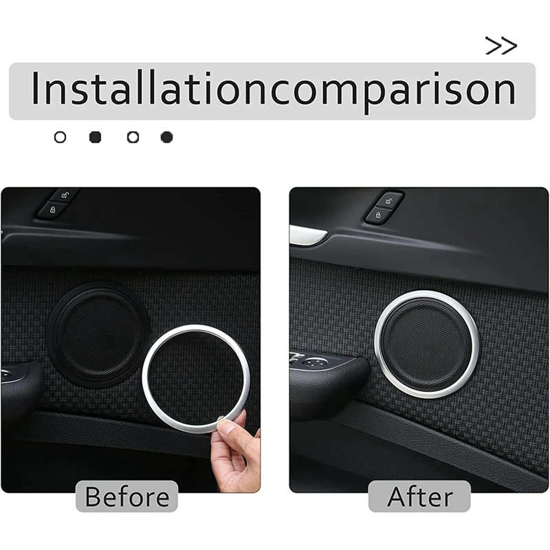 For Toyota GR Supra A90 2018-2021 Car Door Speaker Decorative Ring Cover Trim Frame Sticker