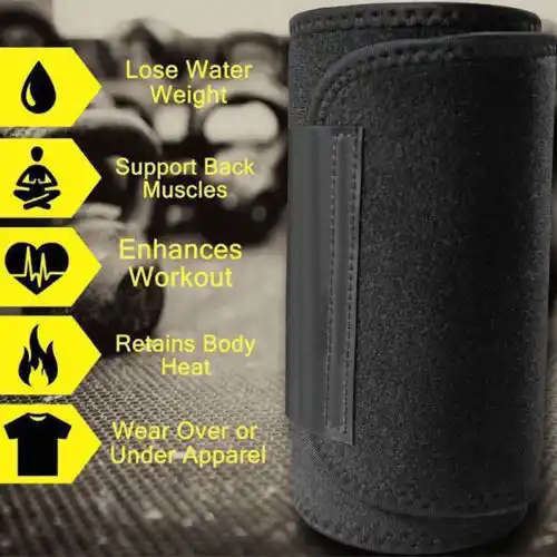 Women Sweat Body Sweat Belt Shaper Premium Waist Fat Burn Weight Loss Trimmer Belt Waist Trainer Corset Shapewear Slimming Vest