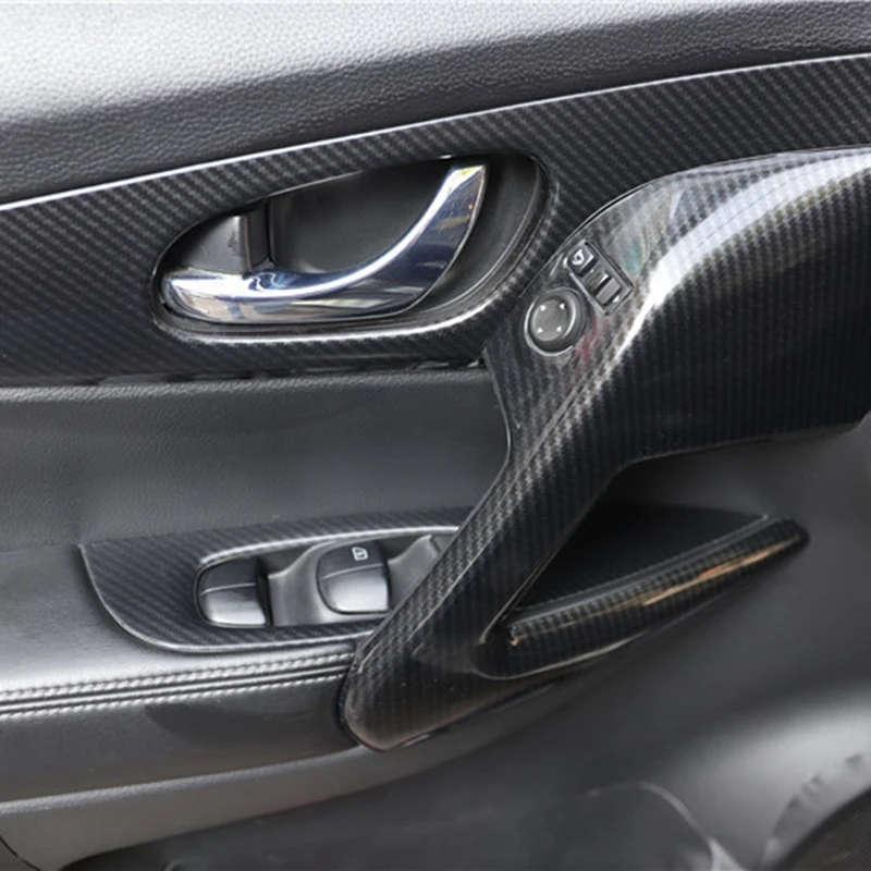 Car Interior Door Handle Grab Cover Trim for Nissan X-TRAIL 2017-20 Frame Accessories