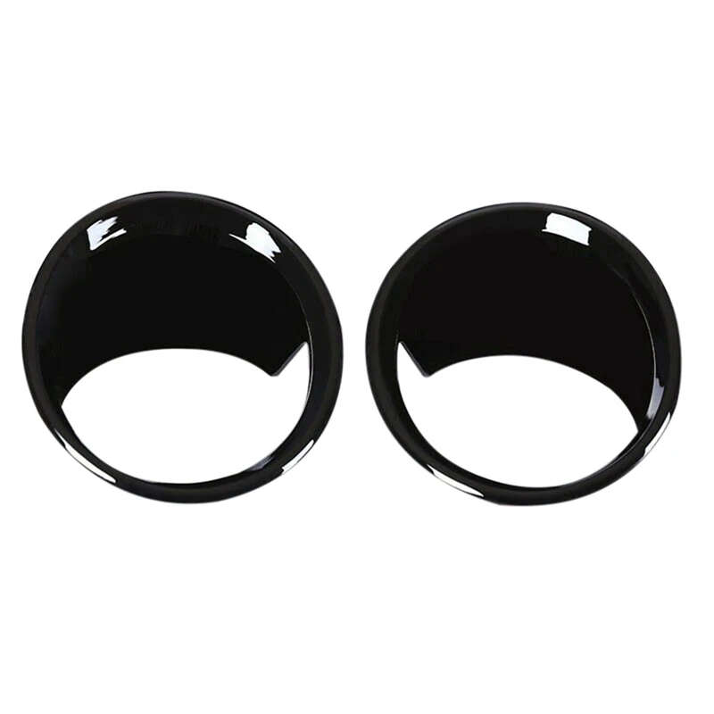 2Pcs Glossy Black Car Front Fog Light Lamp Cover Trim for-BMW X1 F48 2016-2019