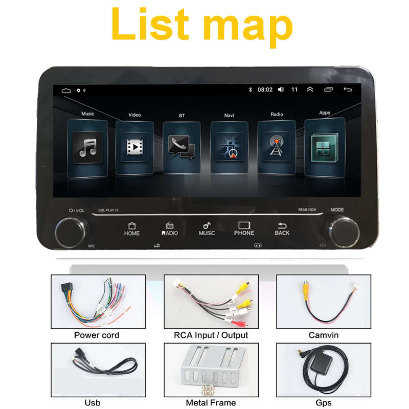 10.2 inch 2Din Android Car Radio Multimedia For Nissan Hyundai Kia Toyota LADA