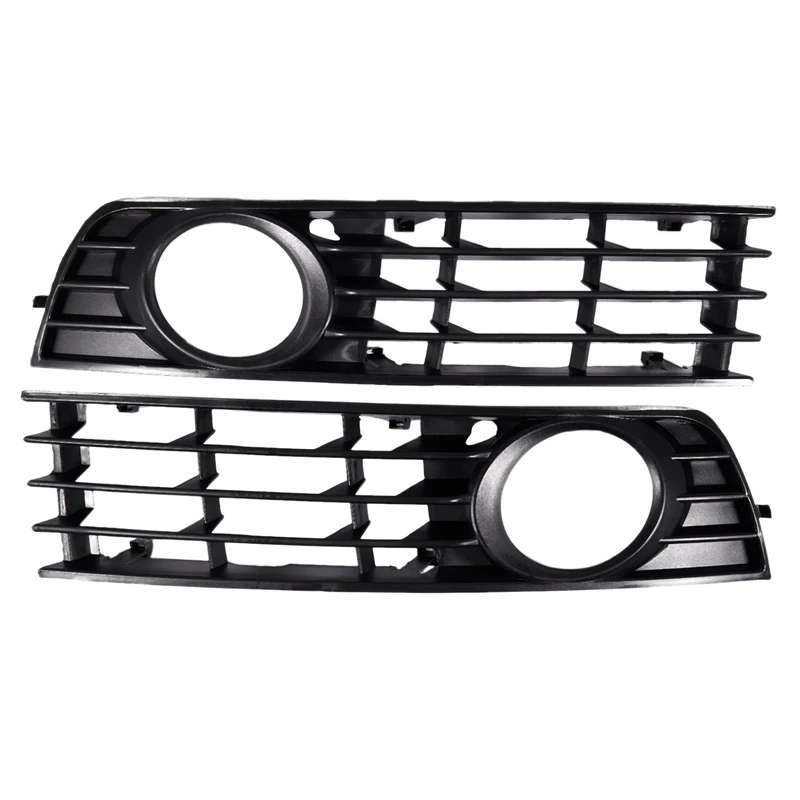 1 pair Fog Light Grille Front Lower Left Right Grid Grille for A4 B6 Sedan 02-05