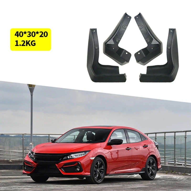 Car 4Pcs Mudflaps Mudguards Fender Mud Flap for Honda Civic 2021