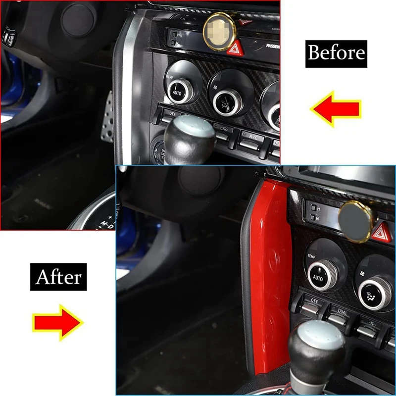 For Subaru BRZ Toyota 86 2012-2020 Car Center Console Side Trim Cover Decorative Strip Stickers